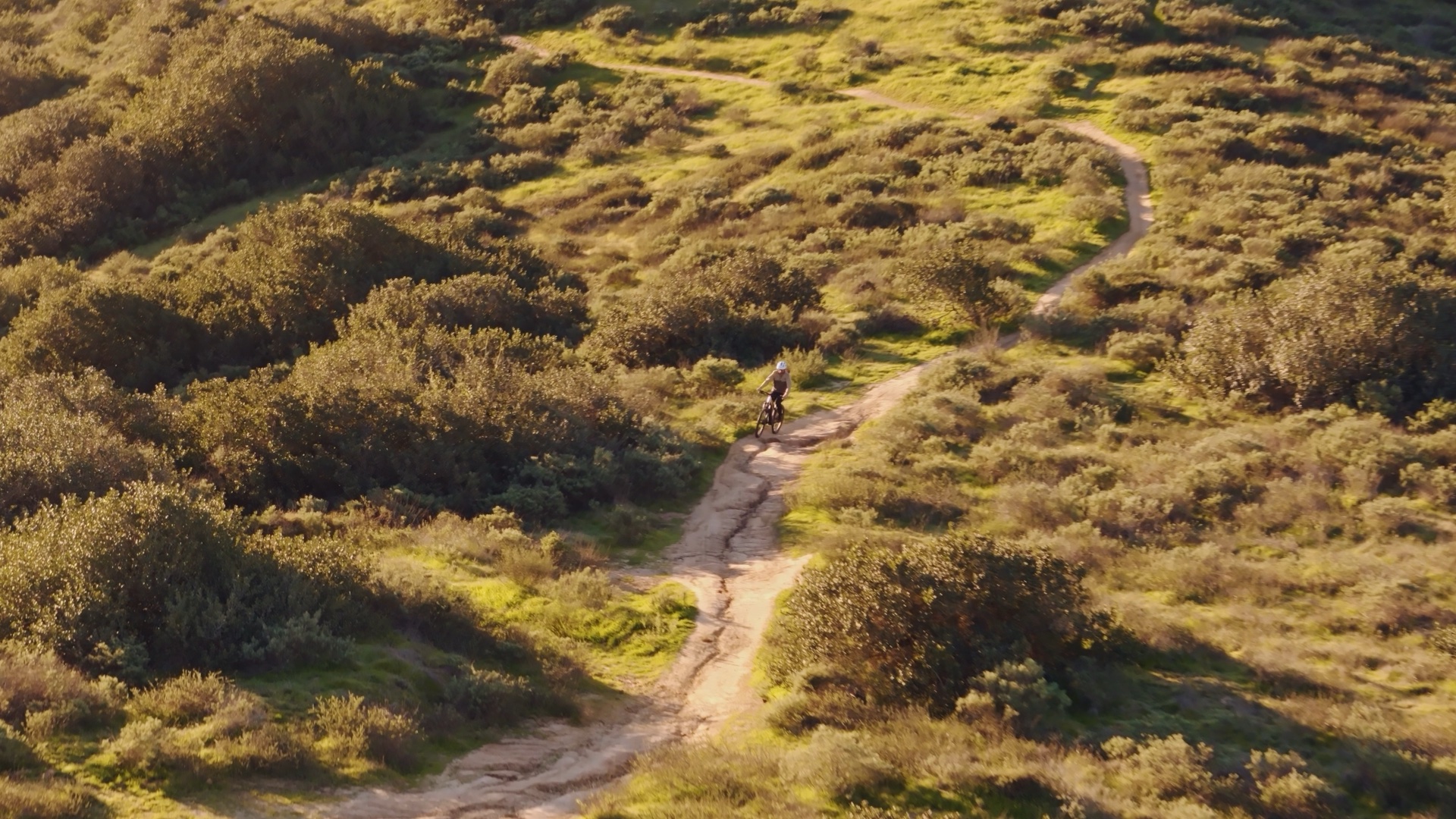 Ramblas ADV riding through an open trail